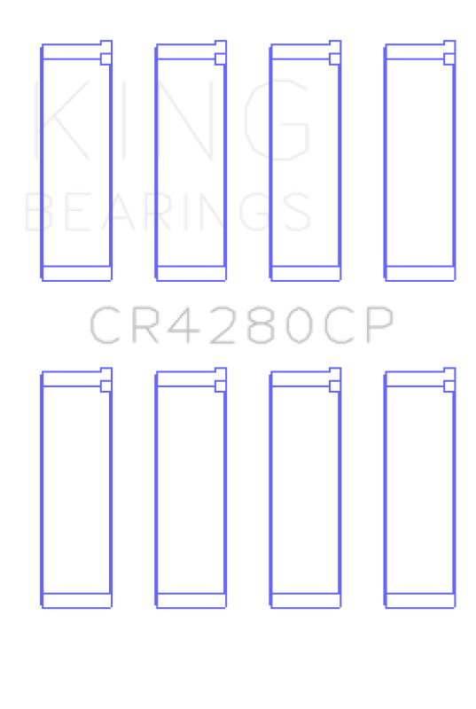 King Engine Bearings Subaru Ej20/Ej22/Ej25 (Incl. Turbo) (Size +0.50mm) Connecting Rod Bearing Set - CR4280CP0.5