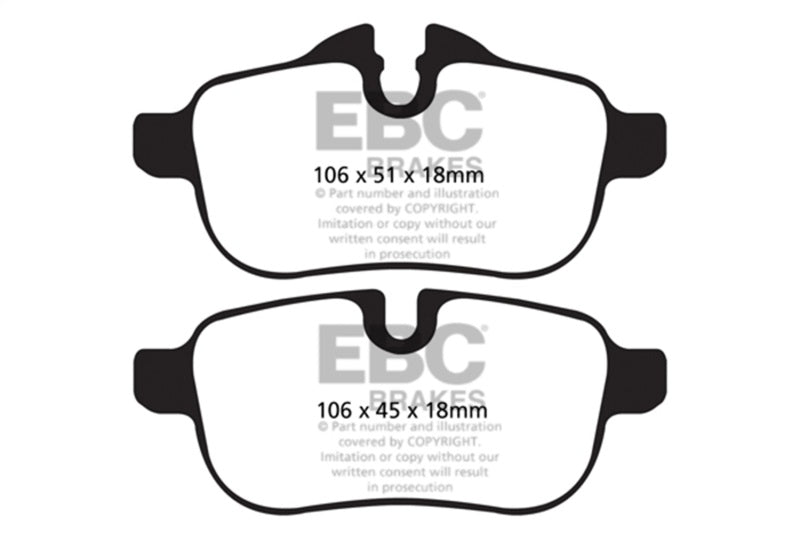 EBC 09+ BMW Z4 3.0 (E89) Ultimax2 Rear Brake Pads - UD1433