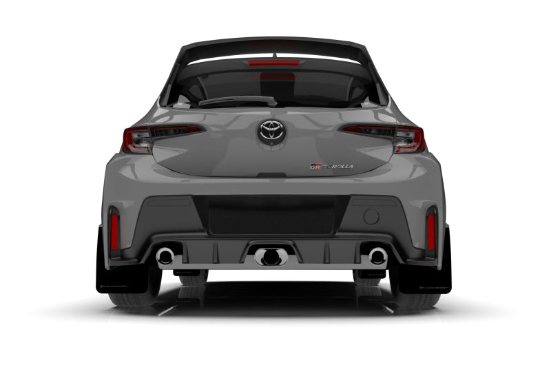 Rally Armor 23-24 Toyota GR Corolla Black Mud Flap w/ Light Blue Logo - MF89-UR-BLK-NB
