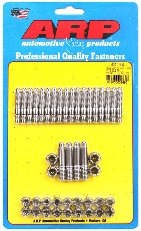 ARP Ford 302/351W Oil Pan Stud Kit w/ Side Rail - 454-1904