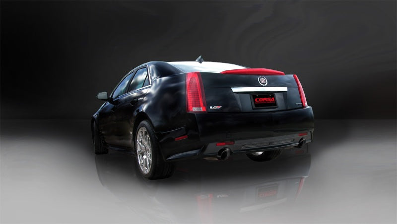 Corsa 09-13 Cadillac CTS Sedan V 6.2L V8 Black Sport Axle-Back Exhaust - 14941BLK