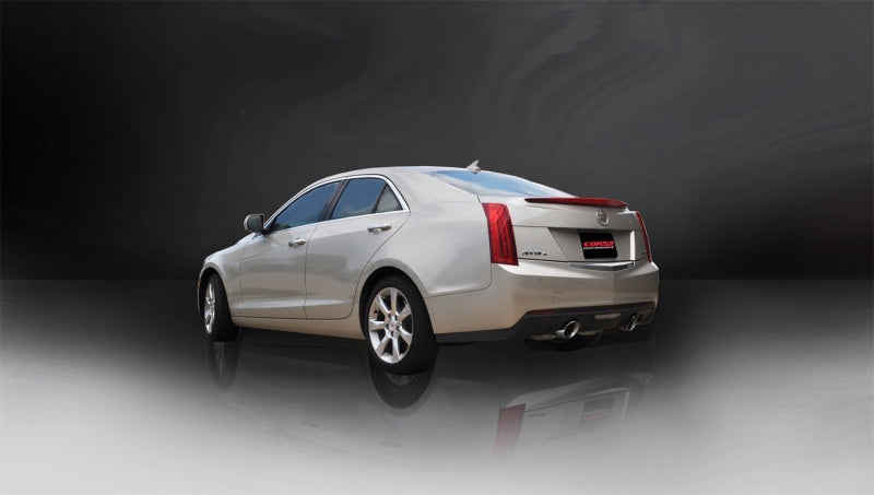 Corsa 2013-2019 Cadillac ATS Sedan 2.0L A/T Polished Sport Dual Rear Cat-Back Exhaust - 14888