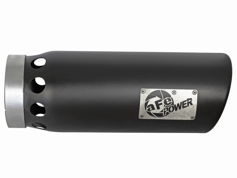 aFe MACHForce XP Cat-Back SS-304 5in Interooled Exhaust Tip 5in In x 6in Outx16inL Bolt-On Right Blk - 49T50601-B161