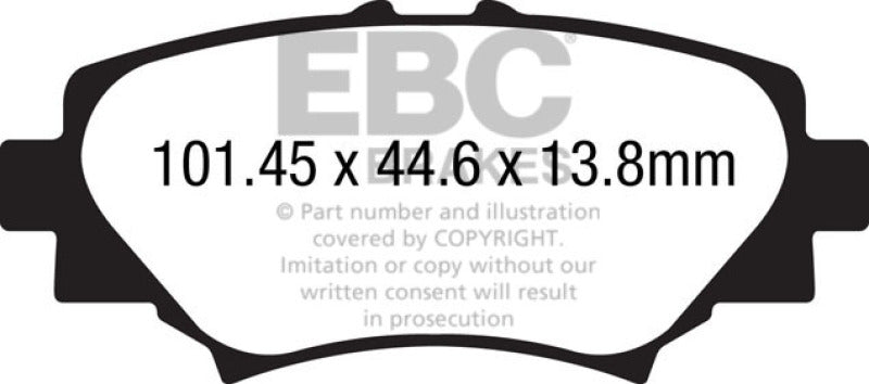 EBC 14+ Mazda 3 2.0 (Japan Build) Ultimax2 Rear Brake Pads - UD1729