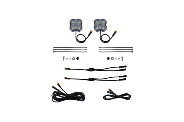 Diode Dynamics Stage Series Single Color LED Rock Light - White Diffused M8 (2-pack) - DD7456 by Diode Dynamics - front view