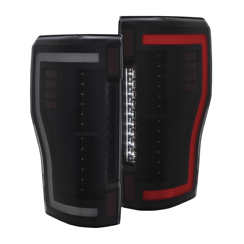 ANZO 2017+ Ford F-250 LED Taillights - Black/Smoke - 311288
