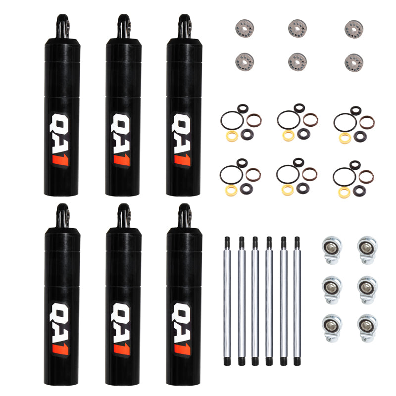 QA1 13.50 Stud/T-Bar V-None Dry LD Piston Shock Large Steel 9.38 - 6 Pack - 5Q94LD-DRY-6PK