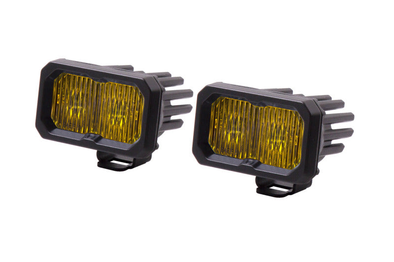 Diode Dynamics Stage Series 2 In LED Pod Sport - Yellow Fog Standard ABL (Pair) - DD6386P by Diode Dynamics - front view