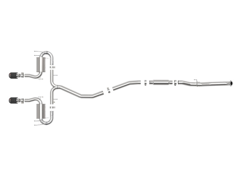 aFe Takeda 3in 304 SS Cat-Back Exhaust System w/CF Tips 17-20 Honda Civic Sport L4-1.5L (t) - 49-36624-C