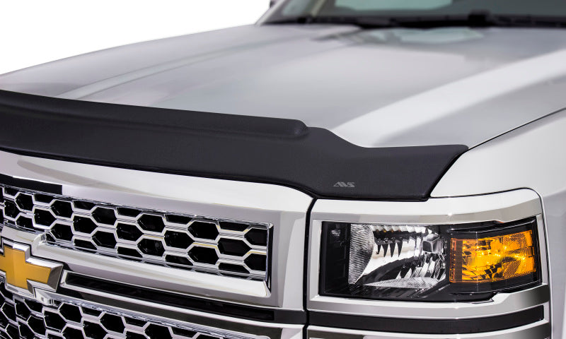 AVS 14-15 Chevy Silverado 1500 Aeroskin II Textured Low Profile Hood Shield - Black - 436062