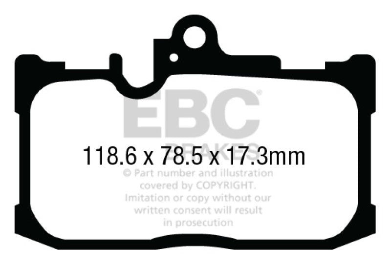 EBC 13+ Lexus GS350 3.5 F-Sport RWD Yellowstuff Front Brake Pads - DP43017R