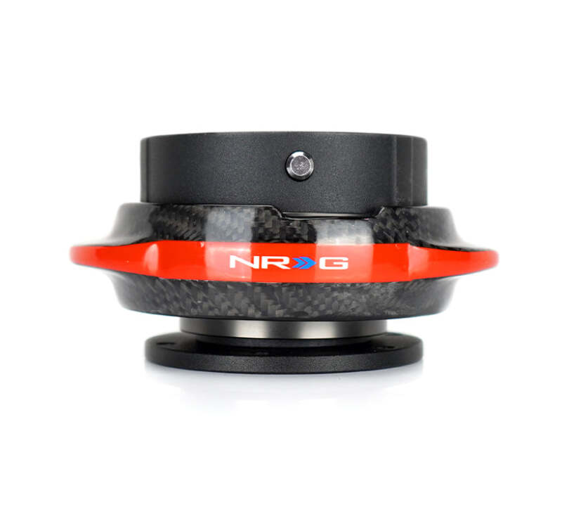 NRG Quick Release Gen 2.2 - Black Body / Carbon Fiber Red Ring - SRK-220BK-CF/RD - close-up view 2 3