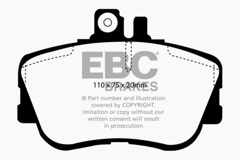 EBC 94-95 Mercedes-Benz C220 (W202) 2.2 Ultimax2 Front Brake Pads - UD645