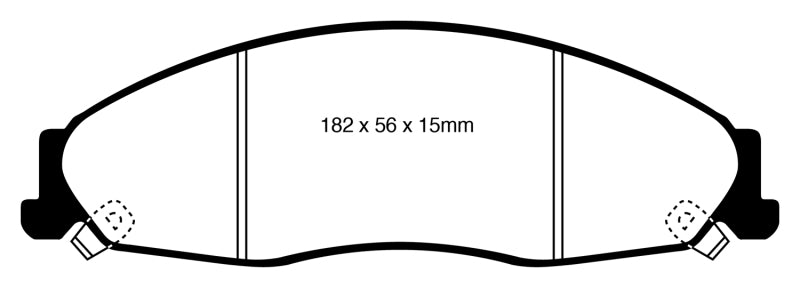 EBC 05-08 Pontiac Grand Prix 5.3 Redstuff Front Brake Pads - DP31841C