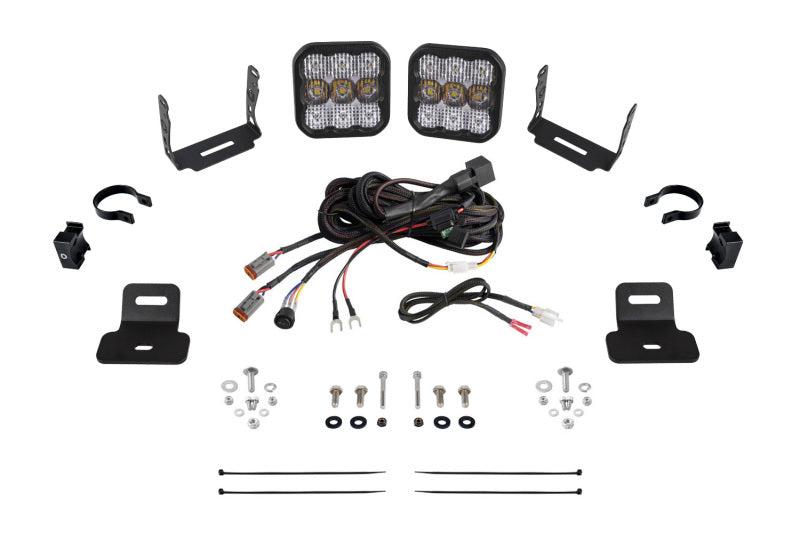Diode Dynamics 17-24 Can-Am Maverick X3 SS5 Stage Series Ditch Light Kit - Sport White Combo - DD7868 for 2020-2024 Can-Am Ma