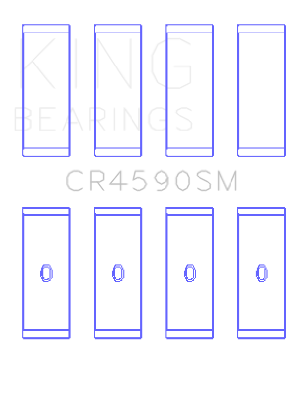 King Engine Bearings Audi Amb/Aum/Alt/Awa/Blr (Size +0.25mm) Connecting Rod Bearing Set - CR4590SM0.25