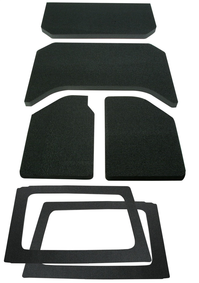 DEI 11-18 Jeep Wrangler JK 4-Door Boom Mat Complete Headliner Kit - 6 Piece - Black - 50290