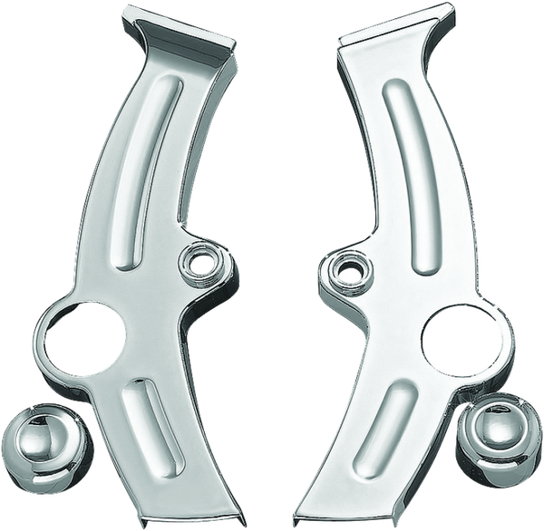 Kuryakyn Boomerang Frame Covers For 00-07 Softail Chrome - 7851 - front view