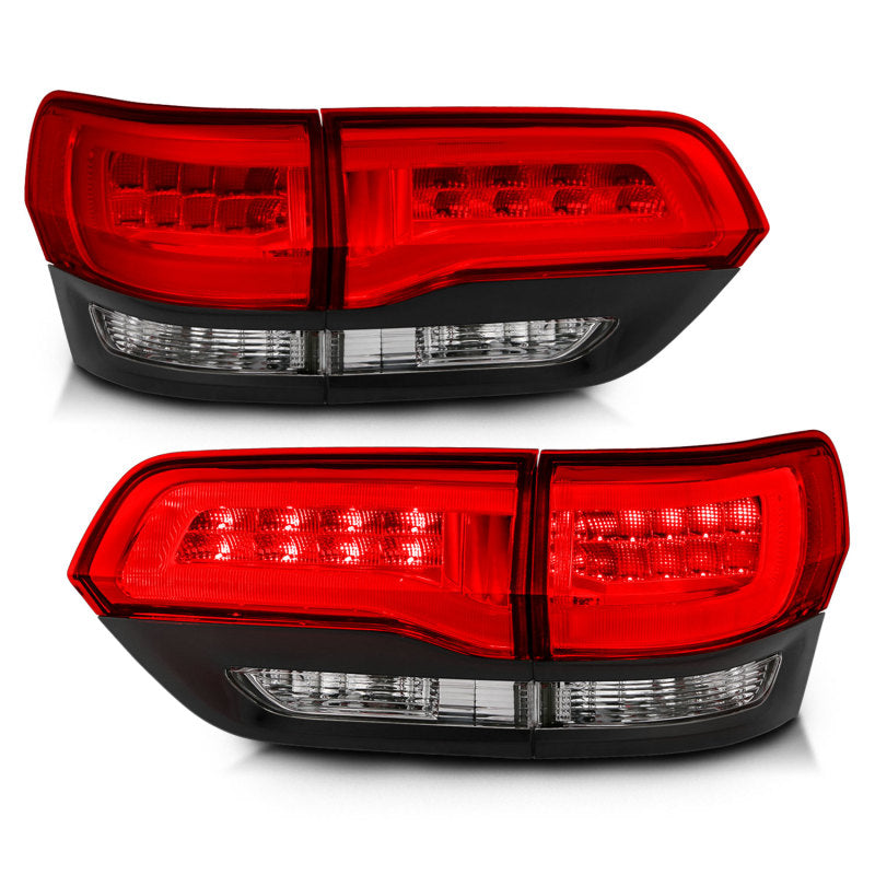 ANZO 2014-2016 Jeep Grand Cherokee LED Taillights Red/Clear - 311268