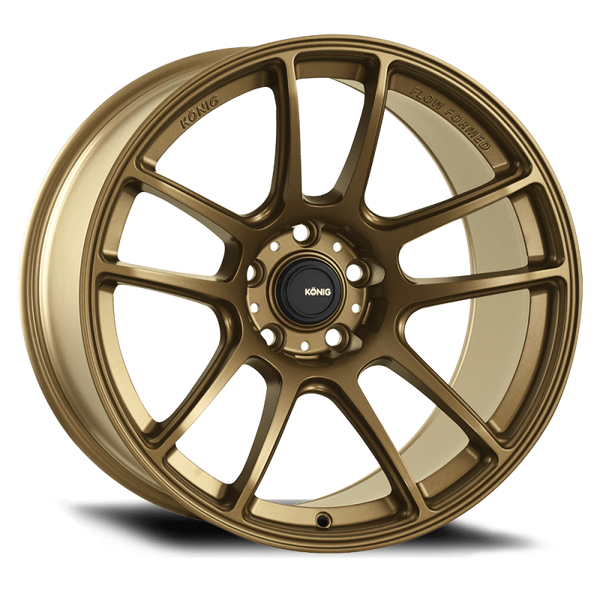 Konig Heliogram 16X8 4X108 ET40 Matte Bronze Knurled Bead Flow Formed - HL86108408 by Konig