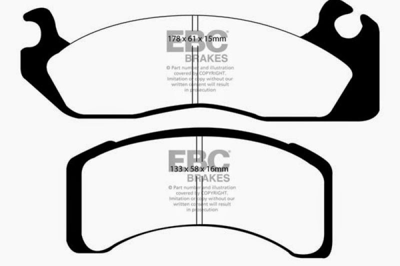 EBC 84 Ford Fairmont 2.3 Ultimax2 Front Brake Pads - UD310