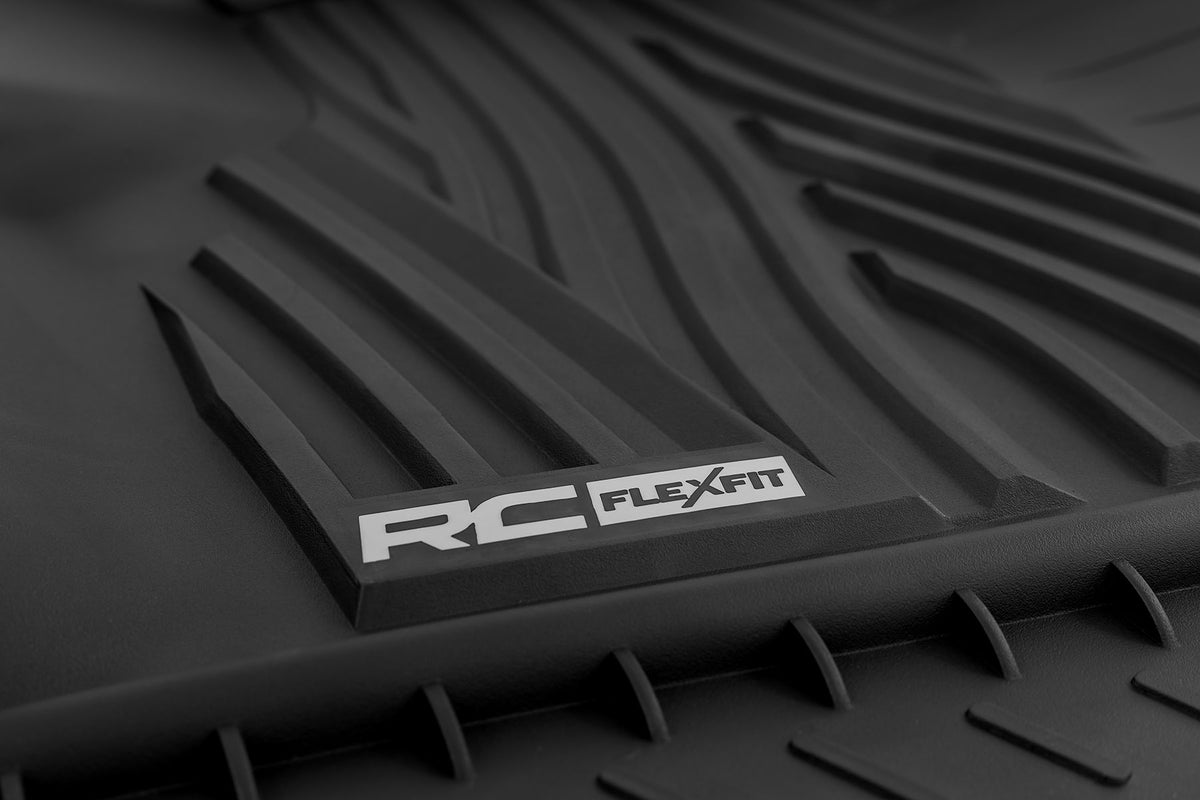 Rough Country - Flex-Fit Floor Mats - Front - Ford F-150 (15-25)/F-150 Lightning (22-25)/Raptor (17-25) - FF-5151 for 2015-20