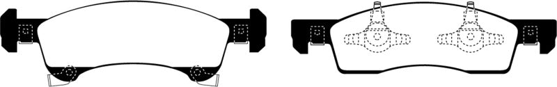 EBC 02-06 Ford Expedition 4.6 2WD Greenstuff Front Brake Pads - DP61651