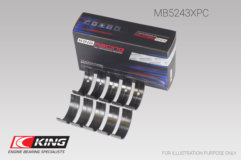 King Nissan SR20DE (Size STDX) Performance Coated Main Bearing Set - MB5243XPCSTDX