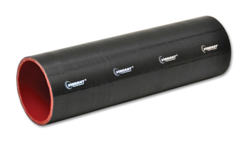 Vibrant Silicone Straight Hose Coupler 1.625in ID x 12.00in Long - Gloss Black - 27341