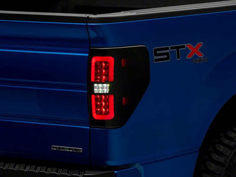 Raxiom 09-14 Ford F-150 Styleside Axial Series LED Tail Lights w/ Halo- Blk Housing (Smoked Lens) - T565679