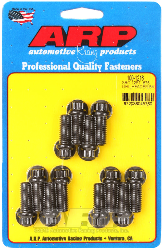 ARP SB Chevy 12pt .875 UHL header bolt kit - 100-1216