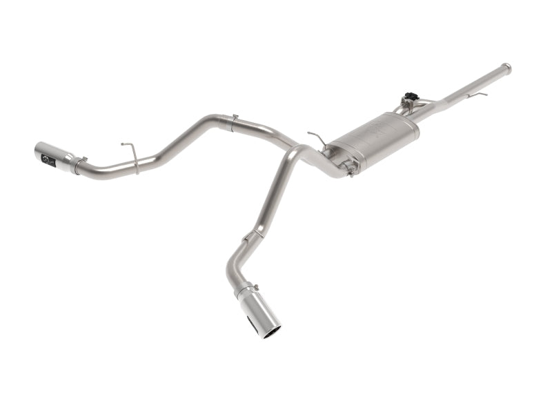 aFe Gemini XV 3in 304SS CB Exhaust w/ Cutout 14-19 GM Trucks 4.3/5.3L w/ Pol Tips - CrewCab/Extended - 49-34132-P
