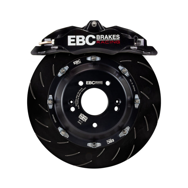 EBC Racing 11-18 Ford Focus ST (Mk3) Black Apollo-4 Calipers 355mm Rotors Front Big Brake Kit - BBK012BLK-1 for 2013-2018 For
