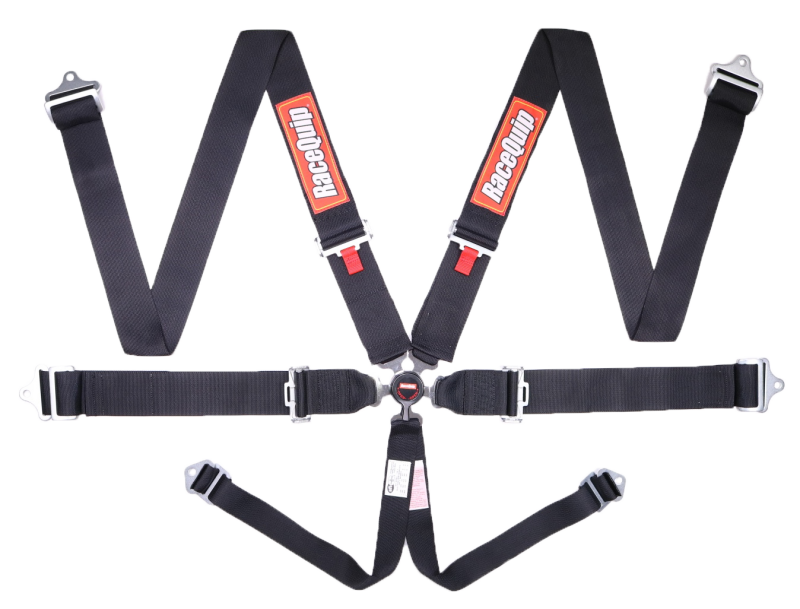 RaceQuip Black SFI CAMLOCK 6pt PD Lap Seat Belt - 743003RQP