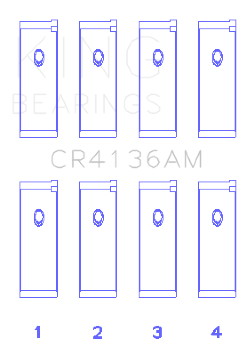 King 91-02 Nissan SR20DE L4 DOHC 16 Valves (Size STD) Rod Bearing Set - CR4136AM