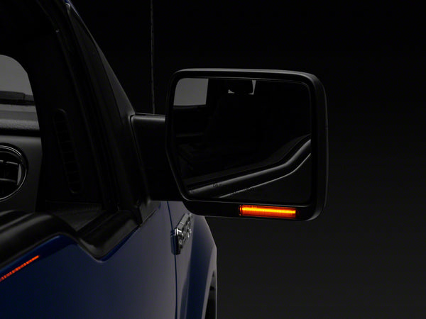 Raxiom 04-14 Ford F-150 Axial Series Side Mirror LED Turn Signal Lights- Smoked - T542597 for 2004-2014 Ford F 150 - front vi