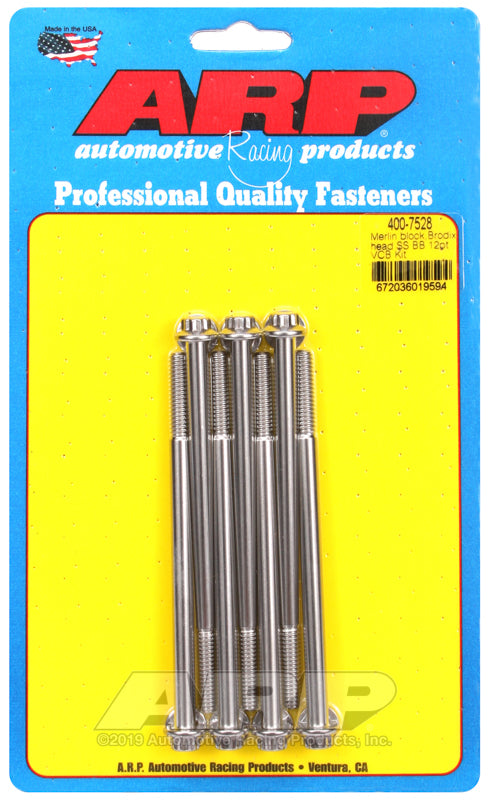 ARP Merlin block, Brodix head BB 12pt valve cover bolt kit - 400-7528