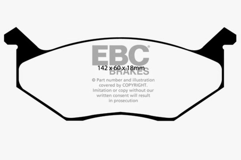 EBC 80-83 Chrysler Cordoba 3.7 Redstuff Front Brake Pads - DP3678C