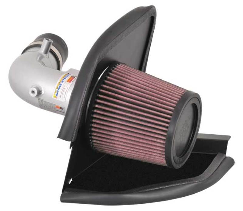 K&N 07-09 Mazdaspeed3 Silver Typhoon Short Ram Intake - 69-6011TS for 2007-2009 Mazda 3 - front view