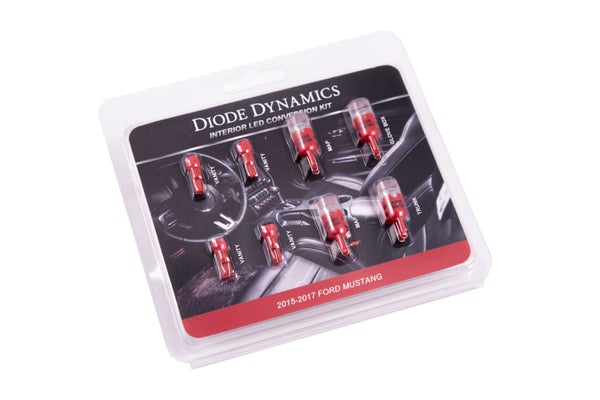 Diode Dynamics Mustang Interior Light Kit 15-17 Mustang Stage 2 - Red - DD0224 for 2015-2017 Ford Mustang - front view