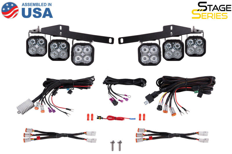 Diode Dynamics 17-20 Ford Raptor SS3 LED Fog Light Kit - White Max - DD7360