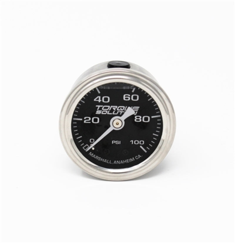 Torque Solution Fuel Pressure Gauge: 100 PSI 1/8 NPT - TS-FPG-100