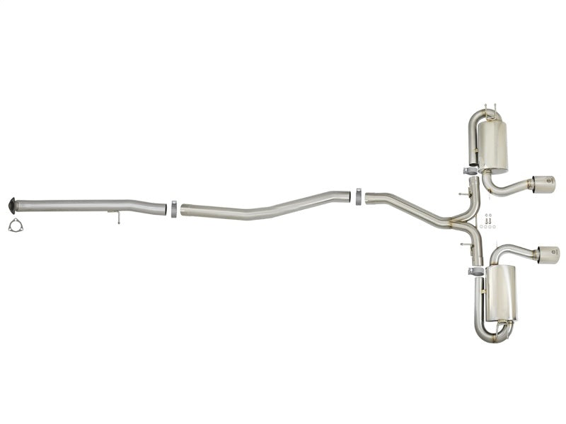 aFe Takeda 3in 304 SS Cat-Back Exhaust System w/ Polished Tips 2017 Honda Civic Si I4 1.5L (t) - 49-36618-P