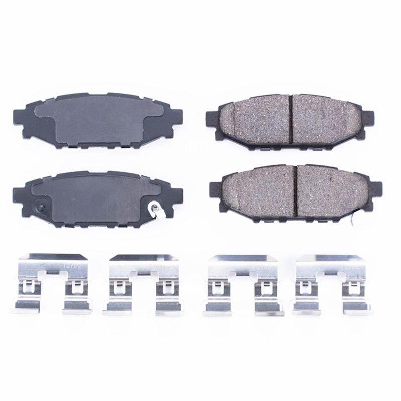 Power Stop 13-16 Subaru BRZ Rear Z17 Evolution Ceramic Brake Pads w/Hardware - 17-1114 for 2008-2024 Subaru Impreza