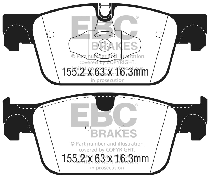 EBC 2017+ Volvo S90 2.0L Turbo Ultimax2 Front Brake Pads - UD1924