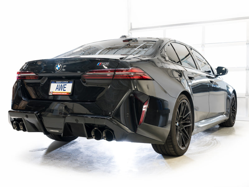AWE BMW G90/G99 M5 Track Edition Catback Exhaust - Diamond Black Tips - 3020-43790
