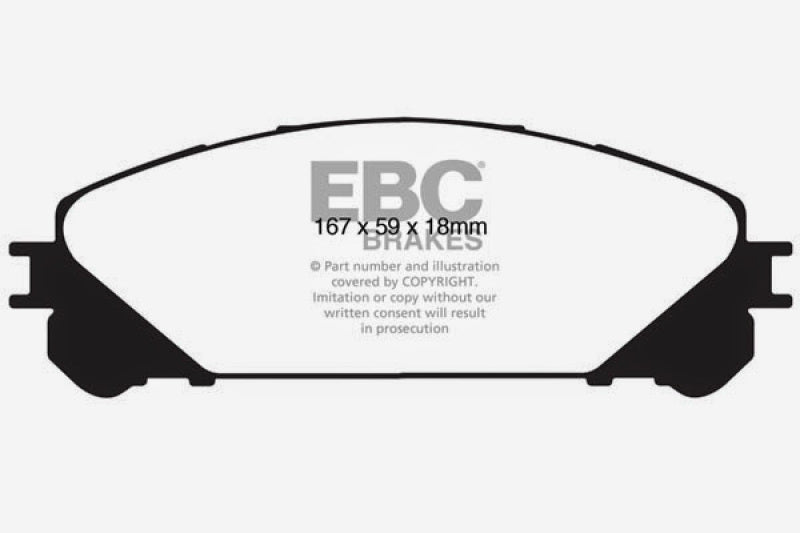 EBC 15+ Lexus NX200t 2.0 Turbo Greenstuff Front Brake Pads - DP21837