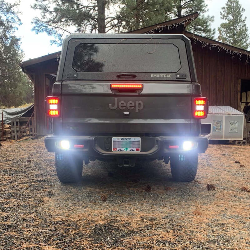 Oracle Jeep Gladiator JT Rear Bumper LED Reverse Lights w/ Plug &amp; Play Harness - 6000K SEE WARRANTY - 5881-504