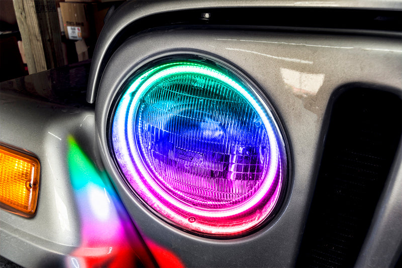 Oracle Jeep Wrangler TJ 97-06 LED Waterproof Halo Kit - ColorSHIFT w/ Simple Controller SEE WARRANTY - 3947-504