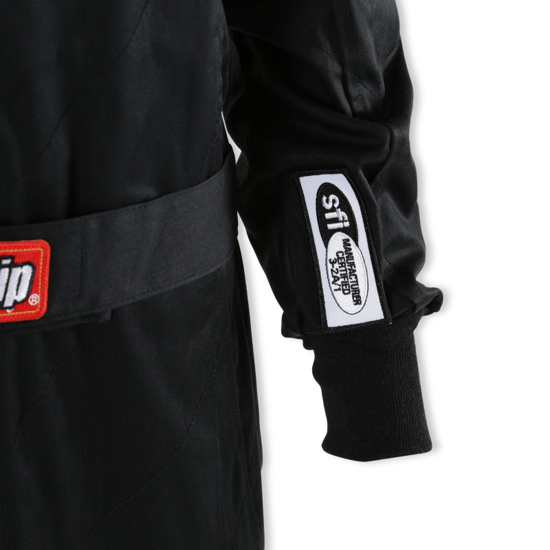 RaceQuip Black Chevron-1 Suit - SFI-1 Small - 130902RQP
